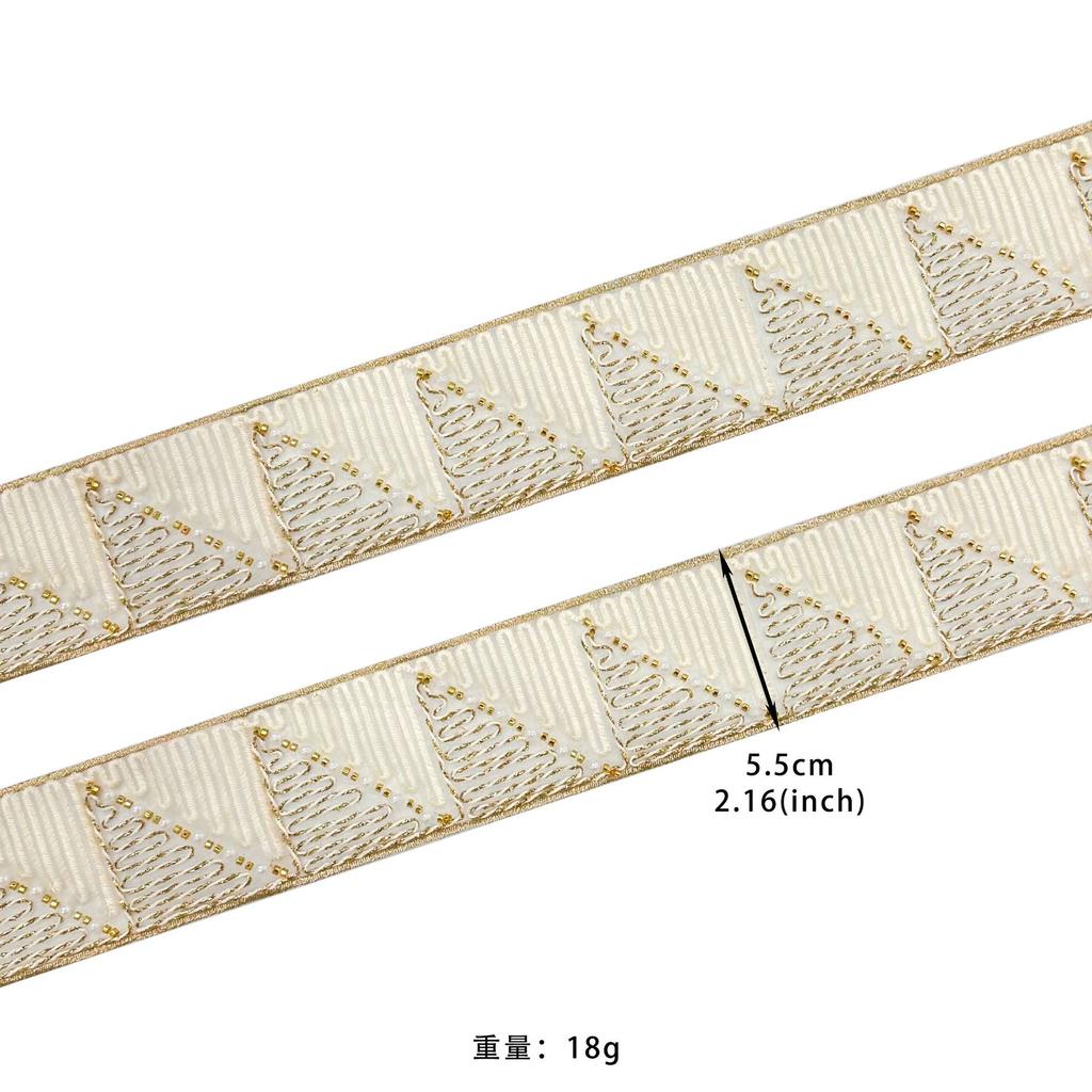 5.5Cm Bead Embroidery Barcode Ethnic Style Clothing Skirt Waist Decoration Window Decoration Belt Decoration Lace Accessories