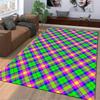 Colorful Geometric Plaid Pattern Carpet for Bedroom or Living Room Decor Suitable for use as an anti-slip for living room bedroom sofas