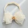 Infant Girl Elastic Hairband: 3D Bowknot with Rhinestone Crown