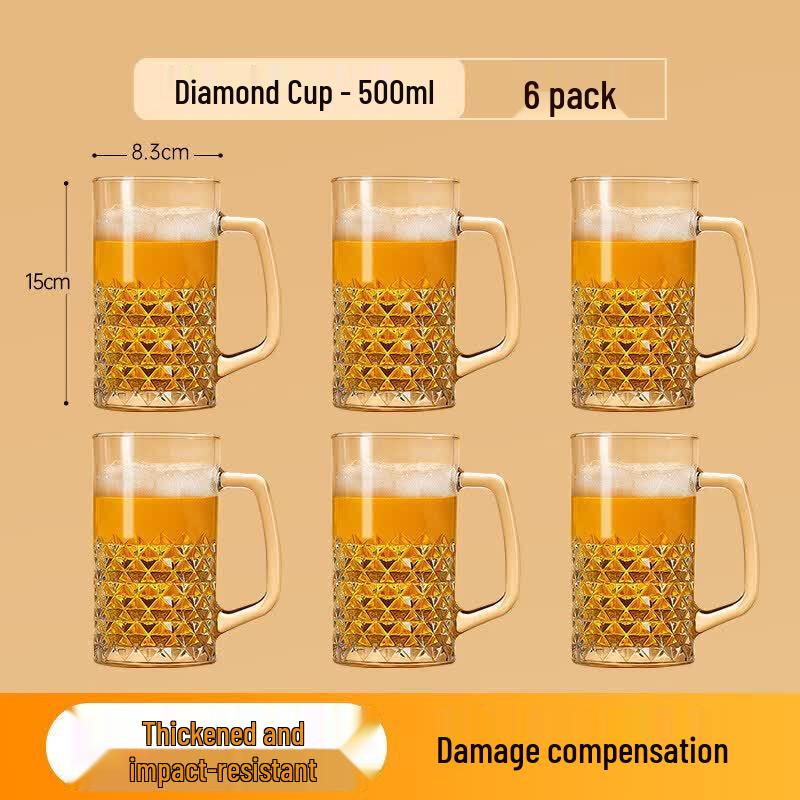 Qiwei Tempered Glass Mug with Handle