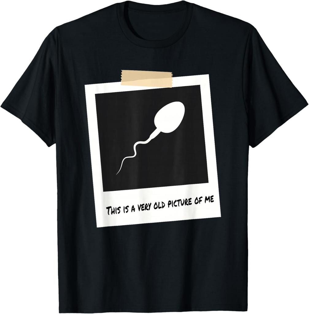 Really Old Picture of Me First Race Funny T Shirts Men Pure Cotton Humor Streetwear Tee Shirt Short Sleeve Unisex Loose Clothing