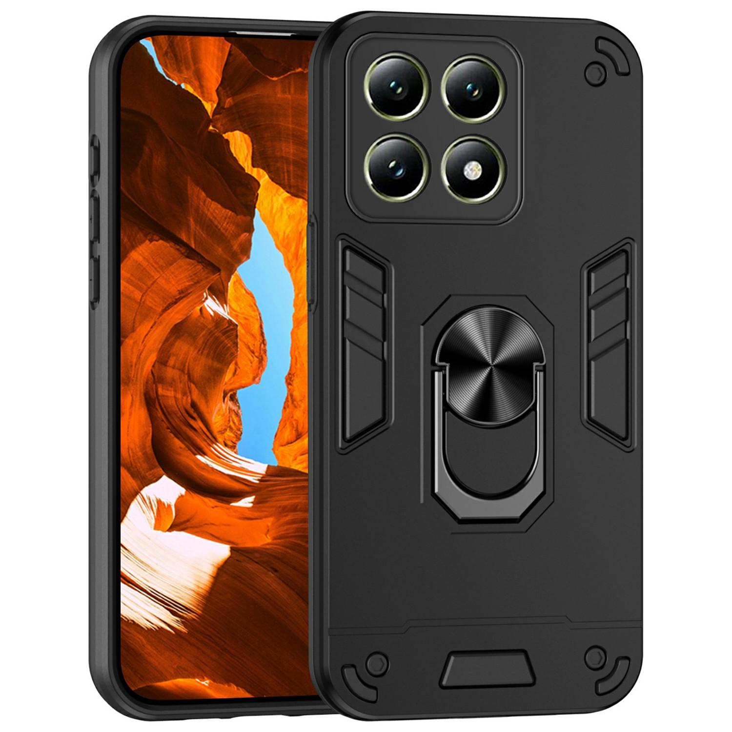 

For Xiaomi 14T Case PC+TPU Drop Defend Phone Cover with Ring Kickstand A