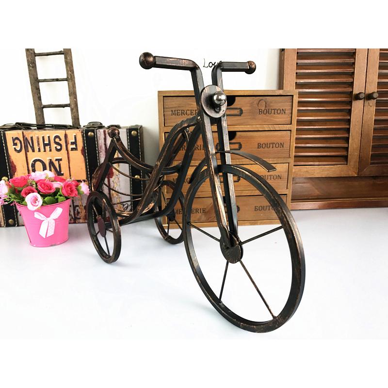 Vintage European Style Metal Tricycle ornaments display  Wine Bottle holder Table Home Deco