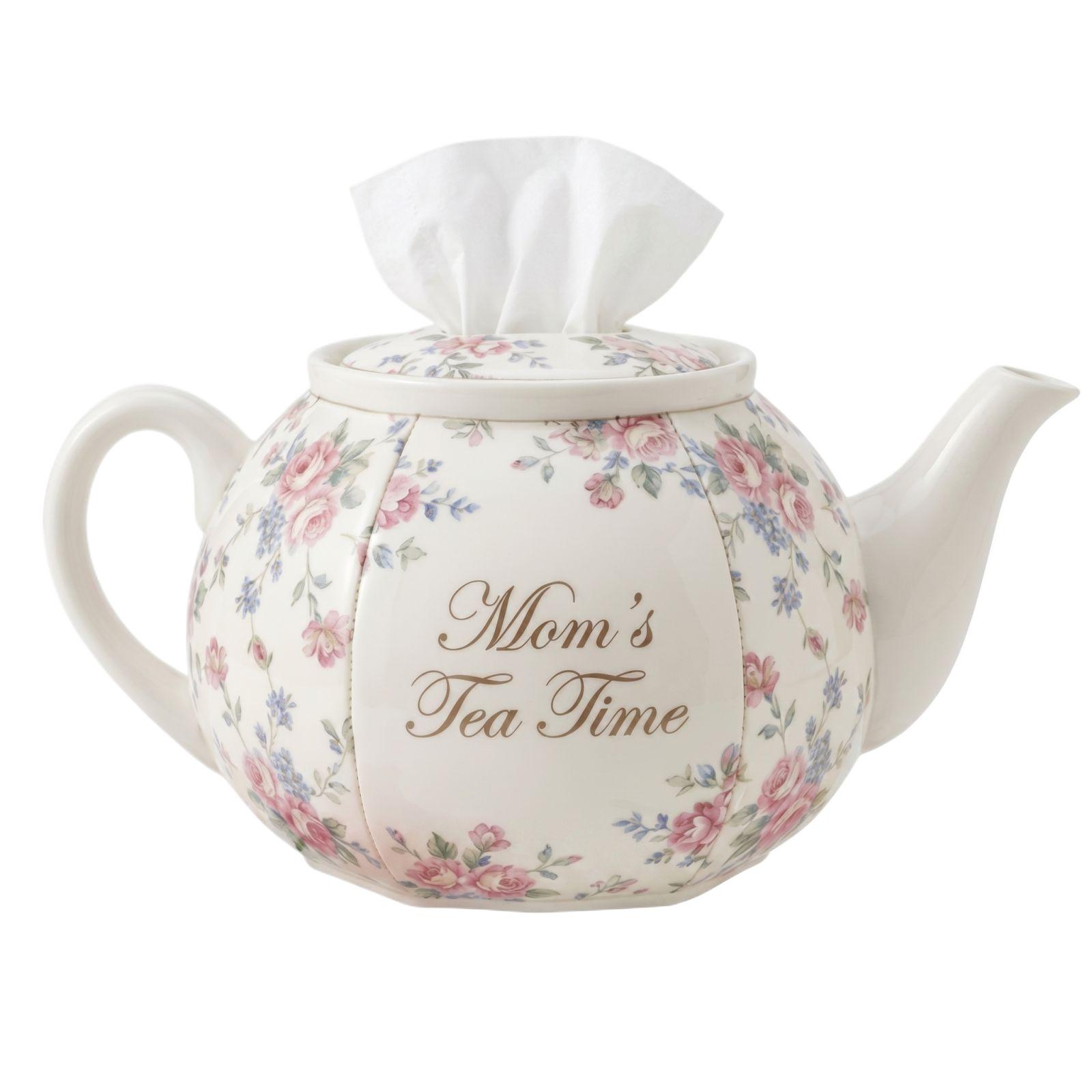 

Чехол для коробки для салфеток в виде чайника с надписью «Мамин чай» — винтажный цветочный узор с розами для стандартных коробок — декоративный элемент в стиле шебби-шик для туалетного столика. One Size белый