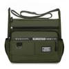 Simplified Men's Canvas Crossbody Bag - Multi-Compartment, Large Capacity, Outdoor Casual, Single Shoulder