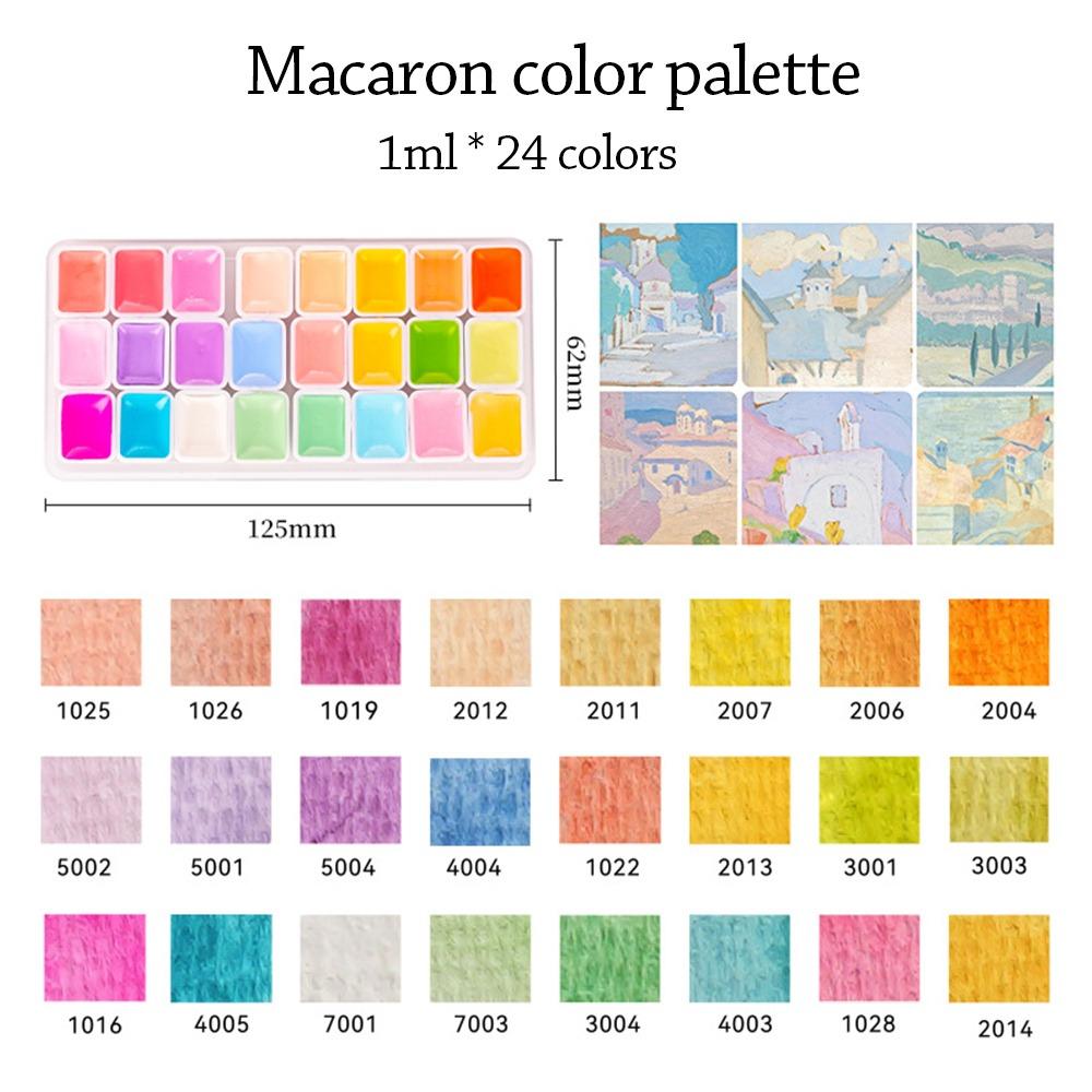 Pigmentos de Acuarela de Plástico 24 Colores Acuarela Sólida Pigmento Sólido Portátil Amigable para Principiantes
