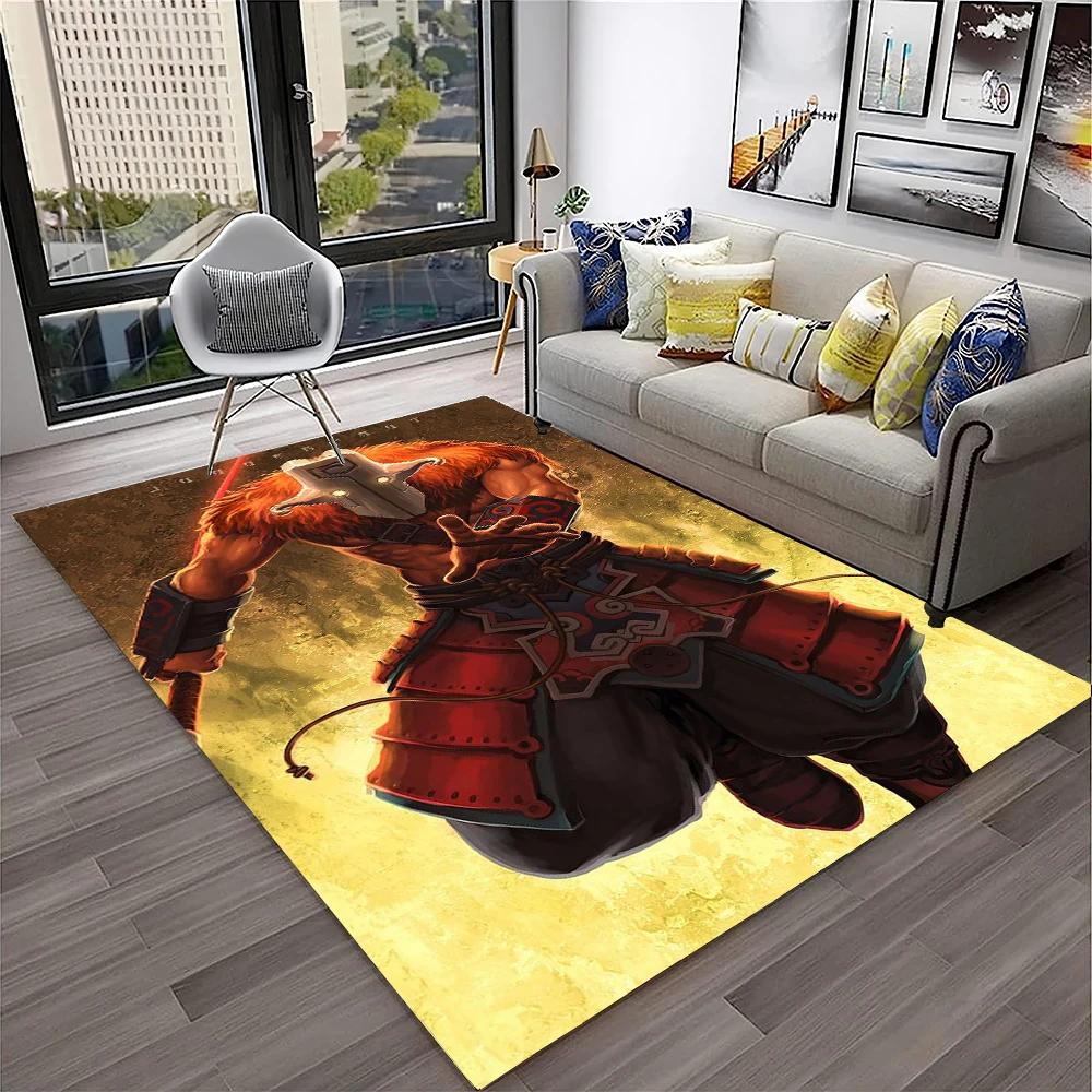 3D Klassiker Spiel Dota2 Gamer HD Teppich für Zuhause Wohnzimmer Schlafzimmer Sofa Fußmatte Dekor, Kinder Spielbereich Teppich Rutschfeste Bodenmatte