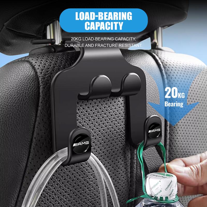 Car Seat Headrest Hook Multifunctional Storage Mobile Phone Holder For Mercedes Benz AMG W212 W205 W246 W177 W176 W213 GLC GLE GLS ML Welcome Laser