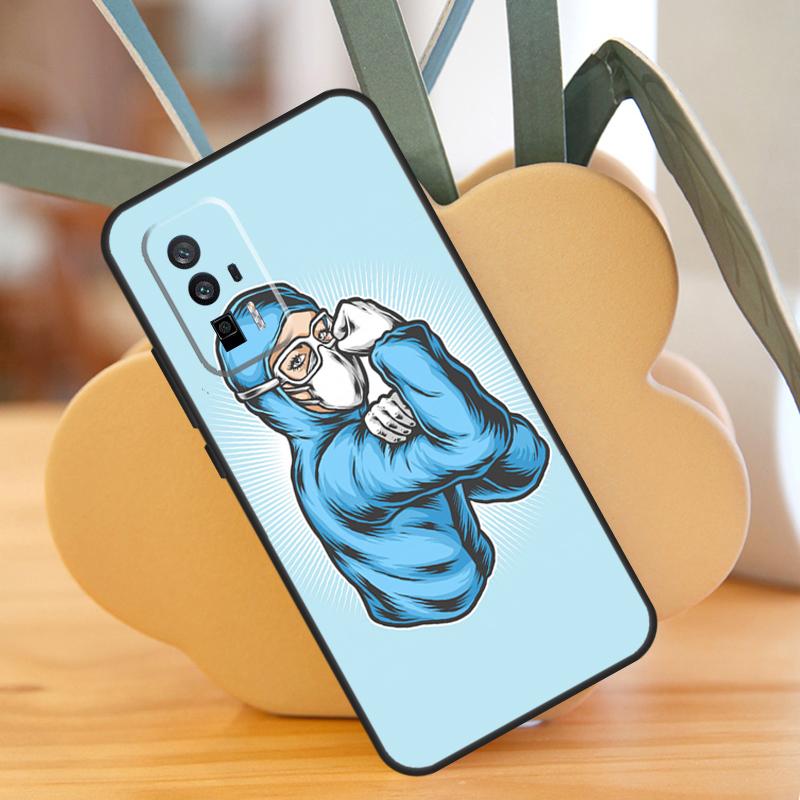 

Cartoon Medicine Doctor Nurse Case For POCO F6 Pro X6 X5 X3 F3 F5 M6 M5s Xiaomi 13T Pro 11T 12T 12 13 Lite 14 Ultra Cover POCO M6 Pro