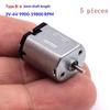 1/5Pcs Dc 3V 3.7V 5V 6V 12V High Speed Micro Electric Motor Ff-030 Mini Mute 030 Motor Diy Hobby Toy Lock Car Av Device