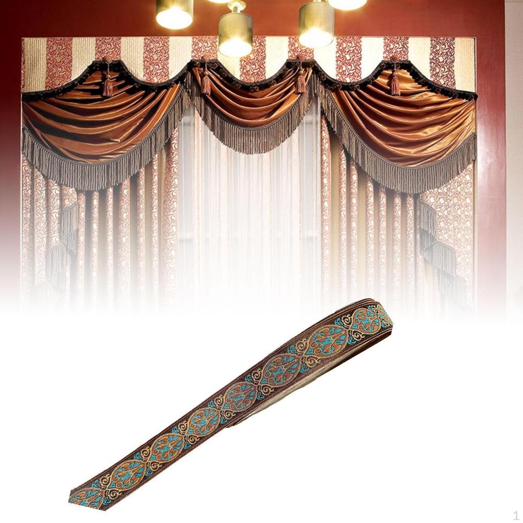 5 M Jacquard Ribbon Fabric Embellishment for Home Decor Table Runners Pillowcases Sewing