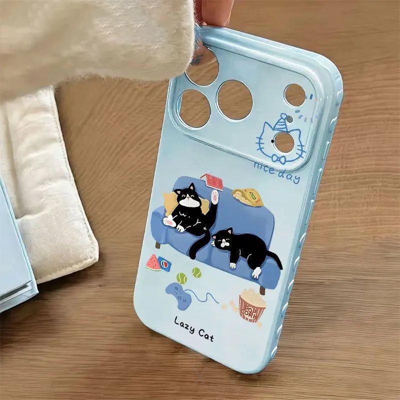 

Heart Window Cat Case for iPhone 17 Pro Max - Soft, Full Coverage for Models 16, 15, 14, 13 Pro 16 Pro Max