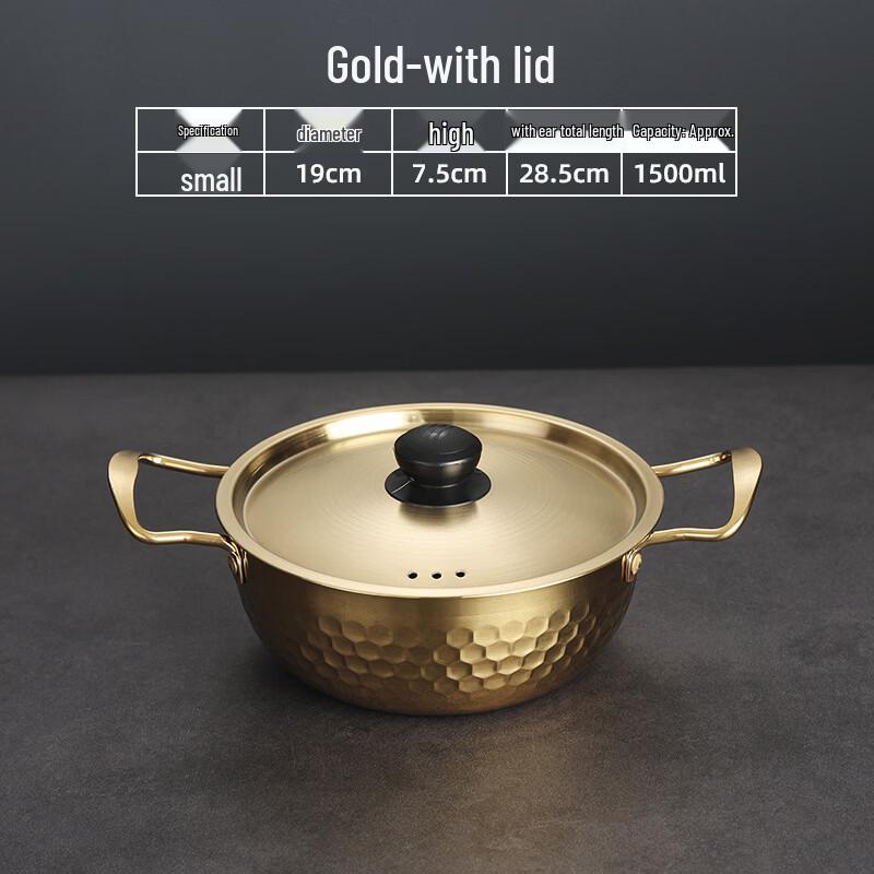 Stainless Steel Hammered Soup & Ramen Pot