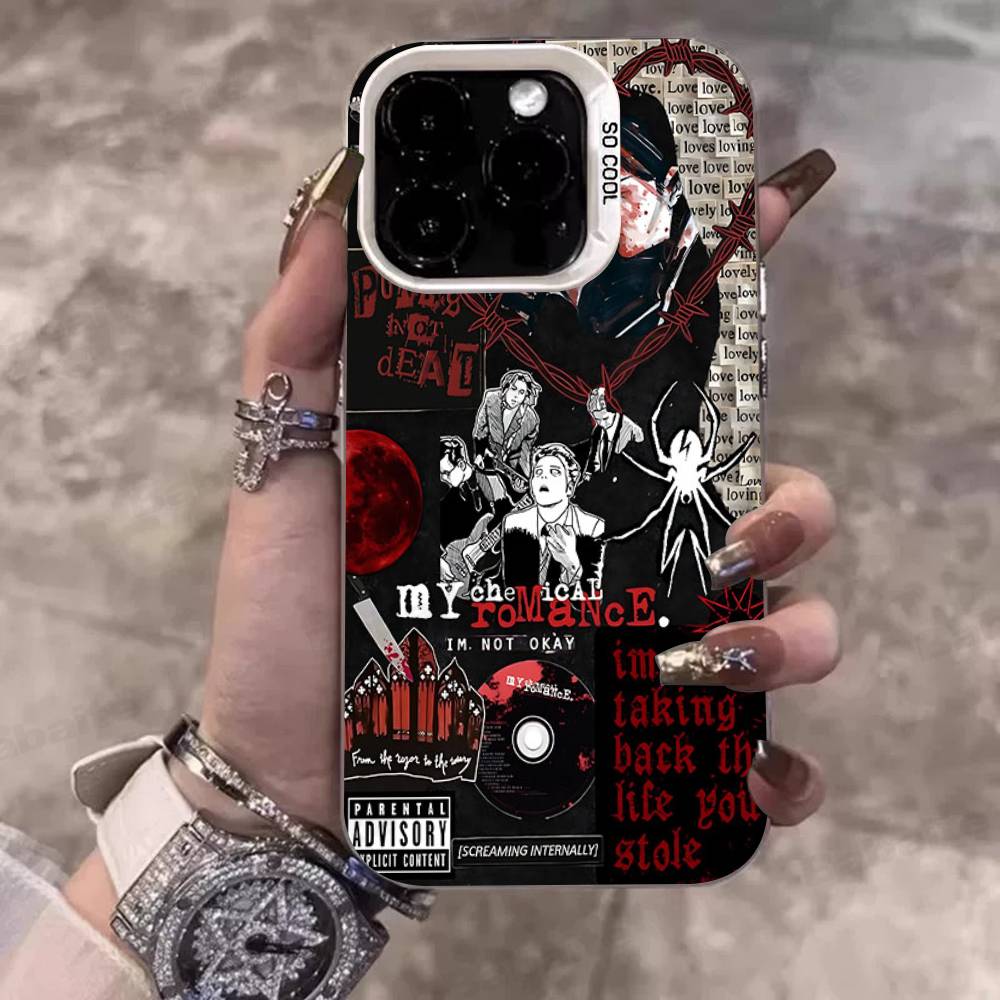 

Rock Band M-My C-Chemical R-Romance For IPhone 17 Pro Max 17 Air 16 Pro 15 14 13 12 11 Color Matte Protect Phone Case iPhone 14 pro