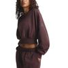 adidas Soft Fleece Crew Neck Long Sleeve Sweatshirt Women Brown JW5072