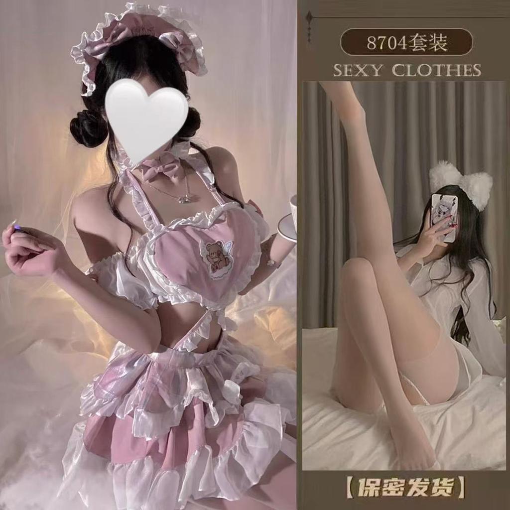 Sweetheart bear lolita maid pleated skirt love cartoon cute one-piece cos pure desire super cute girl suit