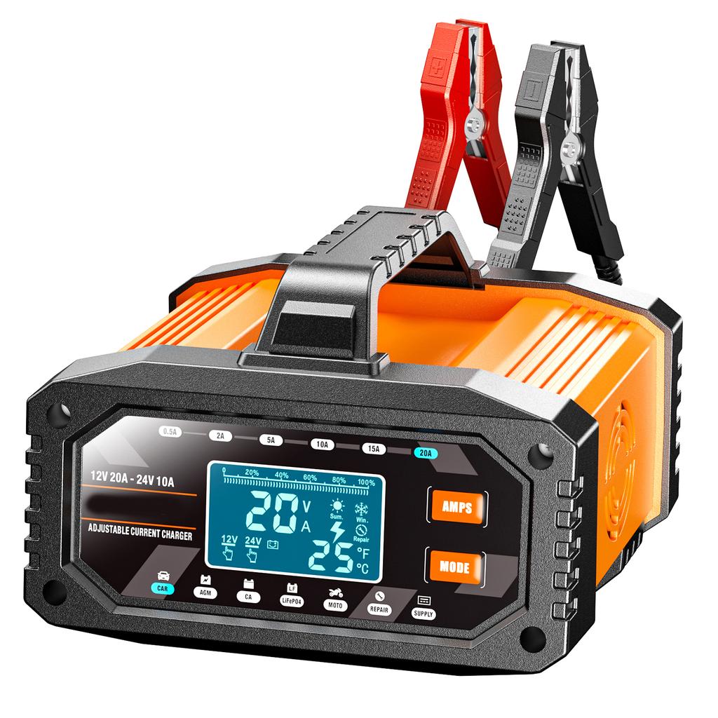 12V 20A   24V 10A Battery Charger, Intelligent Trickle Charger, Car Battery Charger Automatic Battery Maintainer