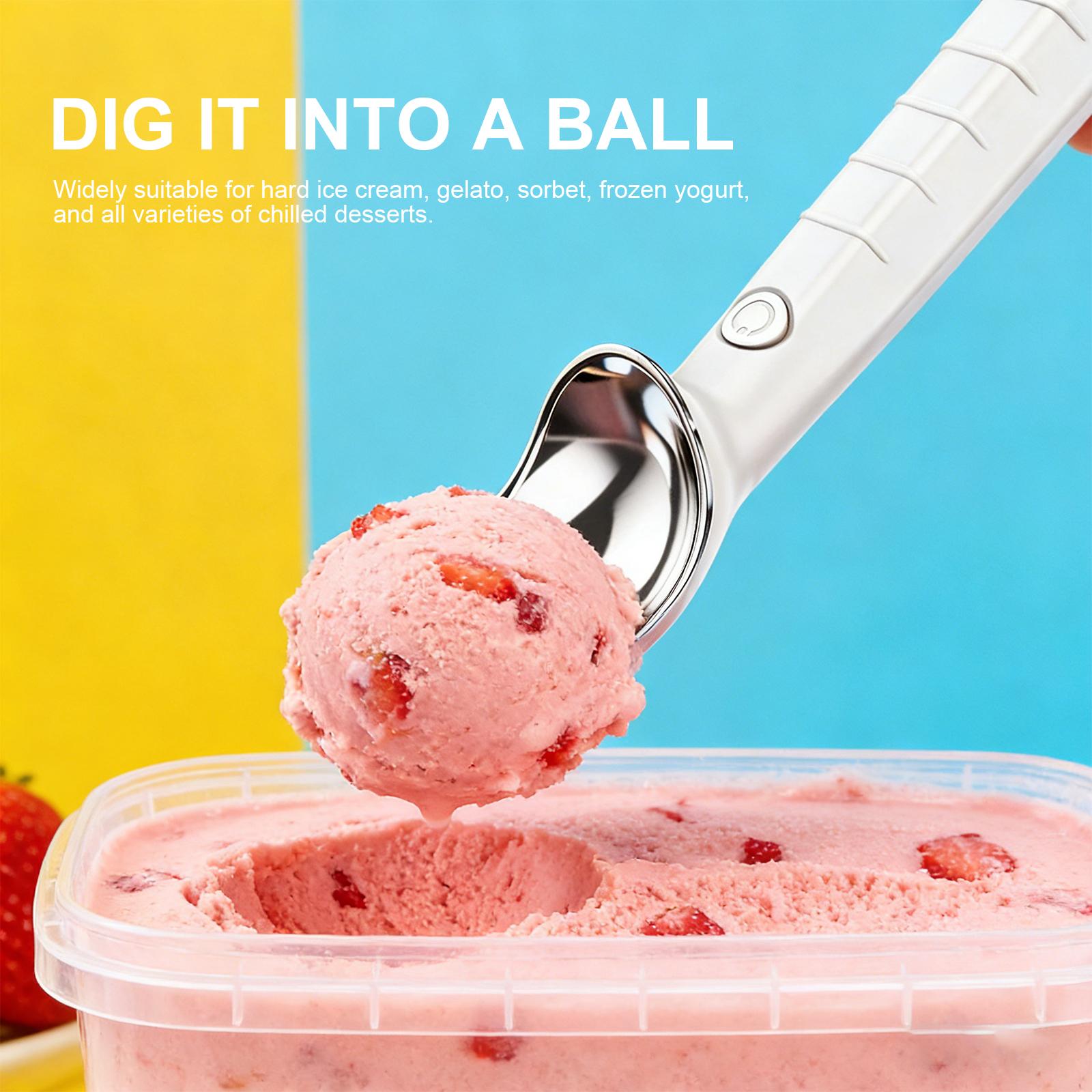 Heated Ice Cream Scoop 2 Temperature Settings Rechargeable Electric Scooper Heating Ice Cream Scoop for Family/Gathering/Picnic China Mainland