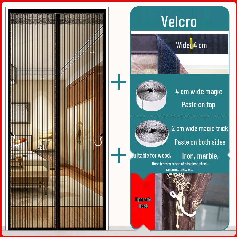 Custom Magnetic Anti-Mosquito Door Curtain with No-Punch Installation