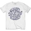 Rolling Stones 'Vintage 70s Logo' (White) T-Shirt (Large)