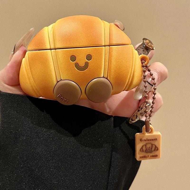 

Konsuo Croissant for Oppoencoair4pro Earphone Case Oppoencofree3 Protective Case Free2i Silicone AIR2 Soft Case R3pro Shatter-resistant Air4i COUPLE S OPPO Enco Free4 Ode Niujiao + Pendant