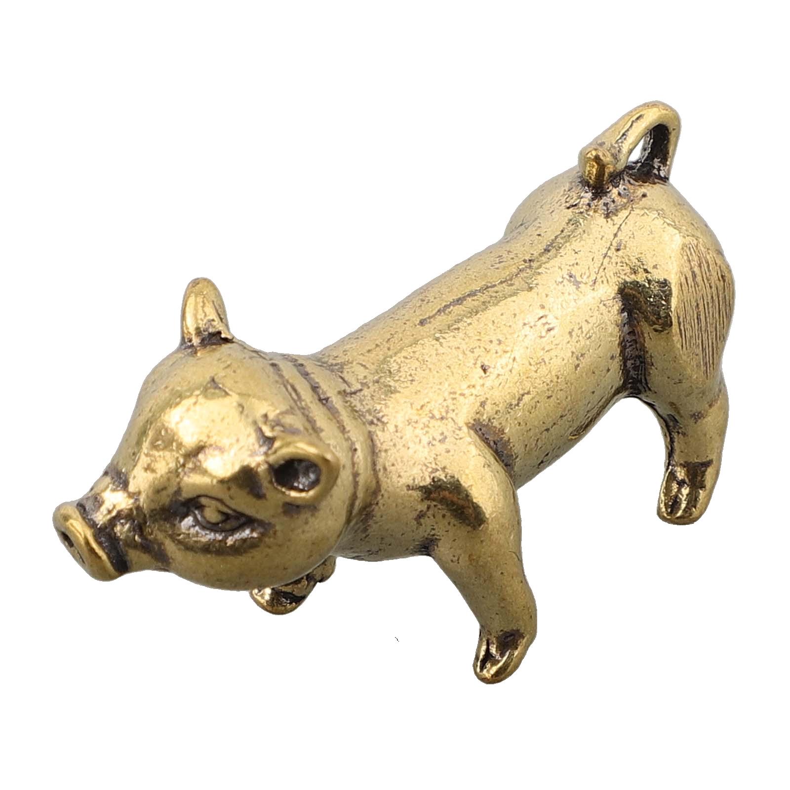 

Brass Creative Small Bronze Pig Figurines Chinese Pig Ornaments Metal Pendants Ornaments Desktop Decoration Home Decor China Mainland