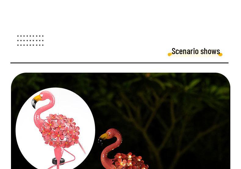 Solar Flamingo Ground Stake Light for Garden Decoration