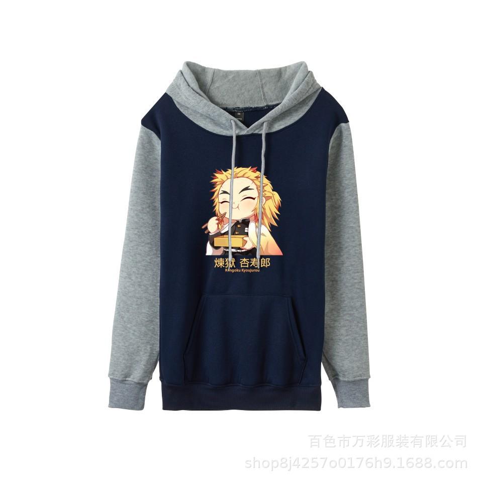 Japan Demon Slayer Kyojuro Related Hoodie Unisex Couple Printed Sweatshirt 0039