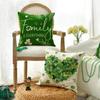 Set of 4 St. Patrick'S Day Decorative Pillow Covers Featuring Clovers And Hearts, Measuring 18 X 18 Inches