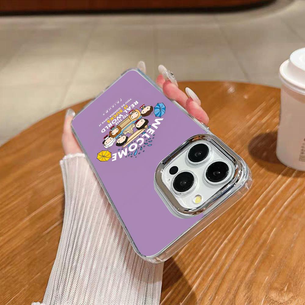 Friends TV Shows Central Perk Coffee Phone Case For Iphone 17 16 15 14 13 12 11 Pro Max Xr Air Plus Silicone Cover Silver Hard