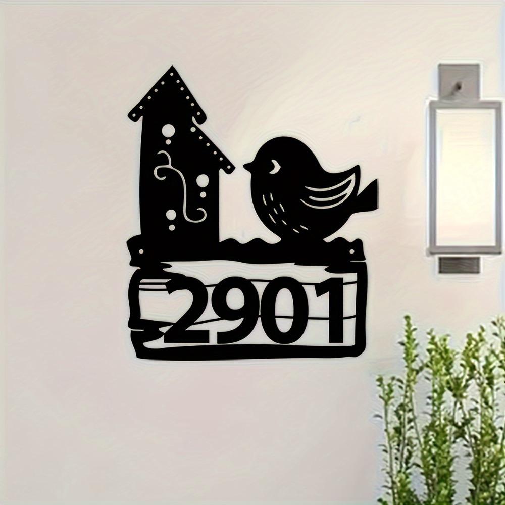 Metal Wall Decor Sign for House Number Farmhouse Rustic Gift Personalized Home Entryway Art