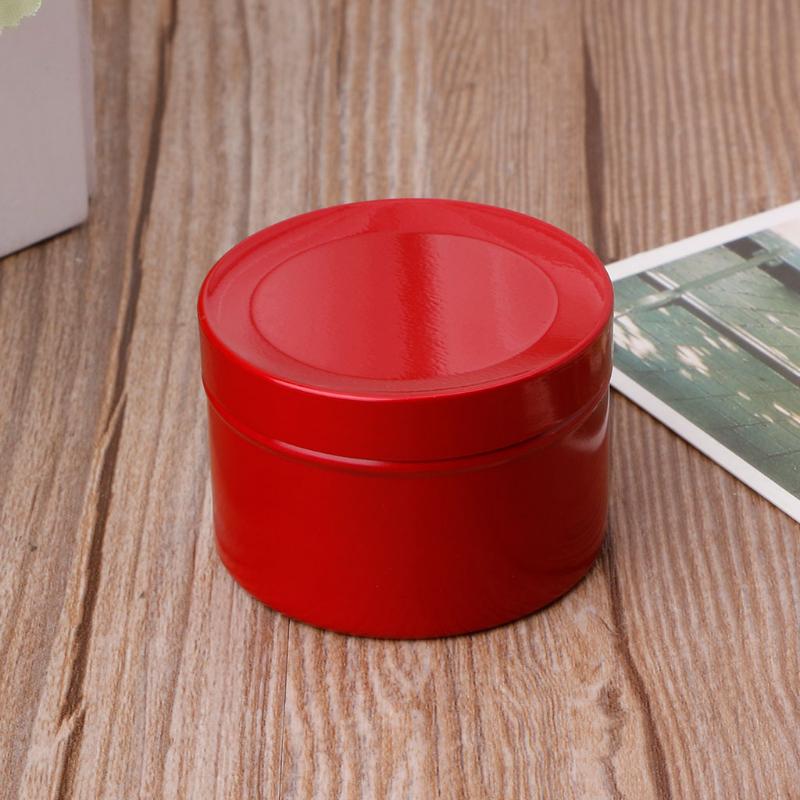 50ml Mini Tin Tea Storage Box Round Metal Case Wedding Favor Organizer