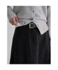 8SECONDS Corduroy Belted Long Skirt Black