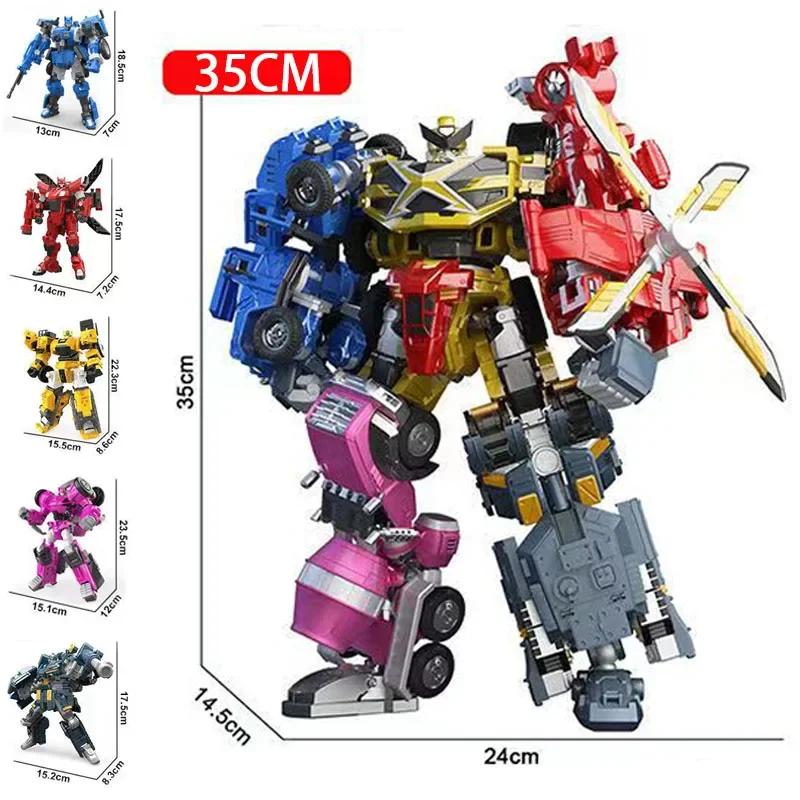 MiniForce Penta X Ranger 5 In 1 Transformation Robot Bot PENTATRON Model Mini Force Deformation Combir Action Figure Toys Gift