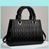 Urban Minimalist Pu Tote Bag With Embroidery And Zipper Closure For Daily Use