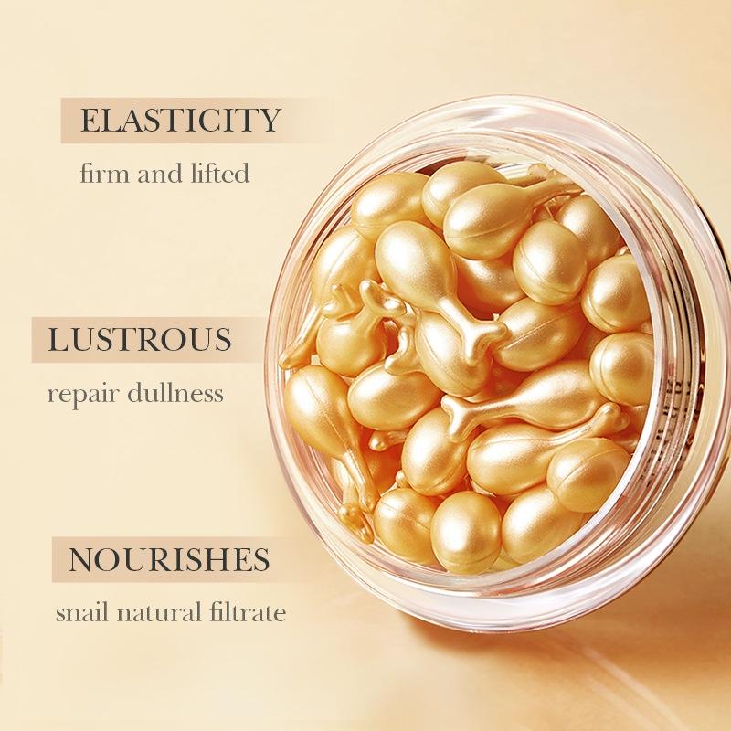 30pcs/box SADOER Snail Rose Capsule Essence Lotion for Moisturizing Repairing Hydrating Brighten Skin