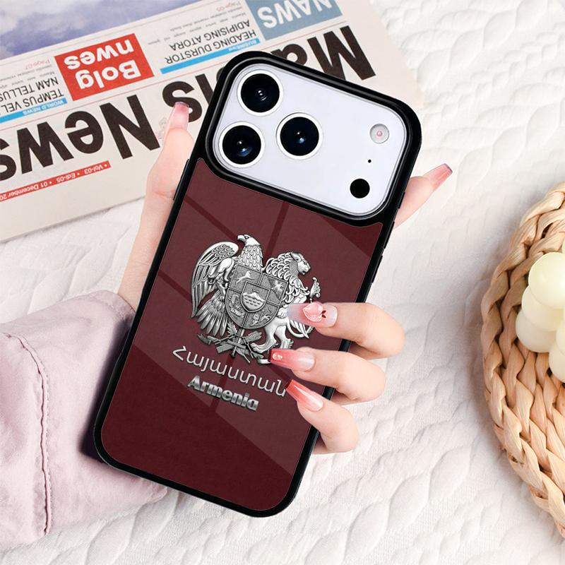 Armenia russia Flag coat of arms Phone Case For IPhone 17 16e 15 14 13 12 11 Pro Max Air Mini Soft Protective Cover