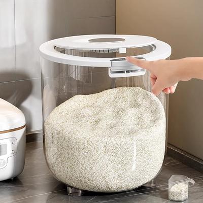 Rice Bucket, Household, Insect and Moisture-proof Sealed Bucket, Rice Bucket, Rice Flour Storage Tank, Large Capacity, Rice Bucket Box