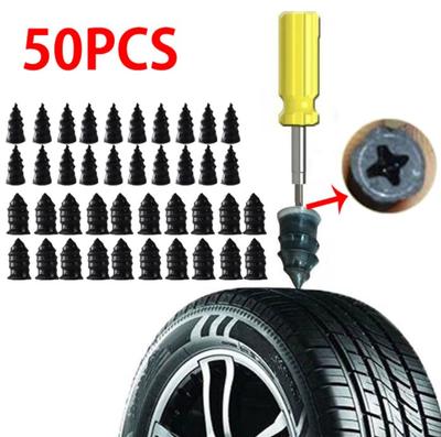 50Pcs Mini Tire Repair Nails Kit For Car Tubeless Tyre Puncture Screw Patches