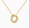 LT-12056 Stainless Steel 18K Gold Balloon Letter Necklace Silver Bubbles 26 English Alphabet Pendants Jewelry