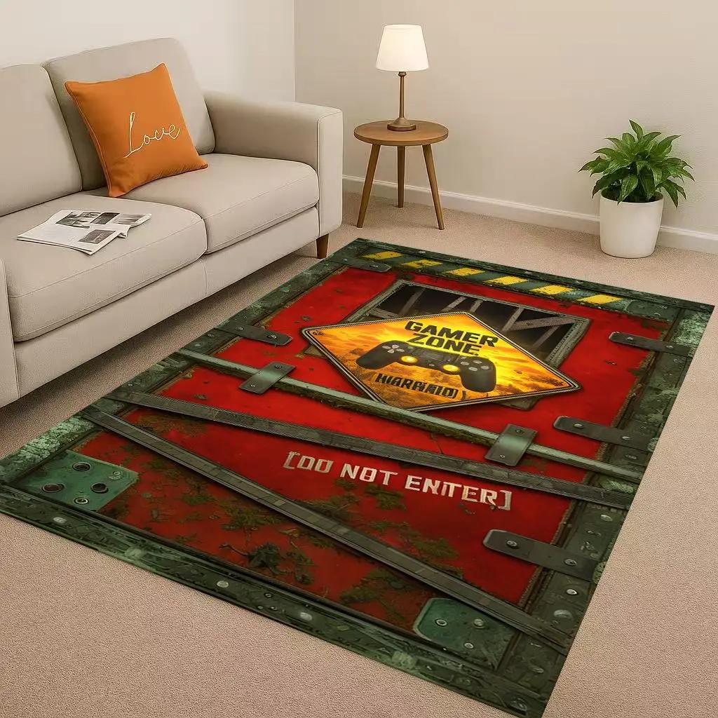 27 Style Game Zone Sign Gamer Controller Living Room Non-Slip Area Rug Carpet For Bedroom Kids Playroom Sofa,Home Decor Doormat