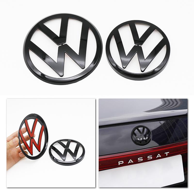 2pcs ABS Car Front Grill Emblem Rear Trunk Badge Logo for Volkswagen VW Passat 2019-2024 Scirocco Premium Pro Plus Extra Quality RL1BD2