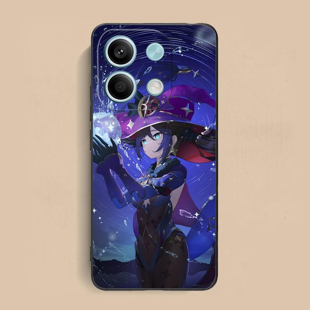 Game GI Mona Matte TPU Mobile Phone Case for Xiaomi Redmi Note 14 13 12 11 S Pro Plus 4G 5G Colorful Printing Cover