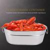 Stainless Steel Tableware Plate French Fries Bucket Snacks Chicken Plate Bread Basket