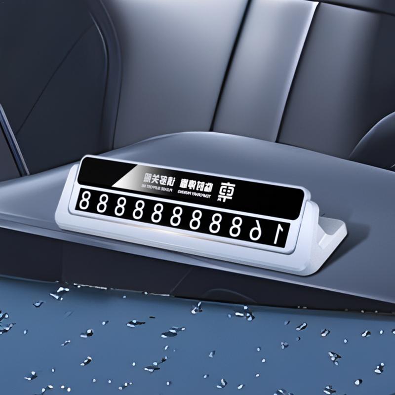 Parking Number Plate Automotive Temporary Parking Card Portable Telephone Number Plate With Magnetic Numbers For Travel Daily