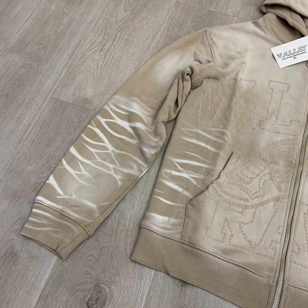 Vale Forever Sand Garden Vyšívaná mikina na zip - Trendy americká značka