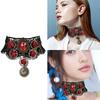 Black Lace Choker Gothic Necklace Choker for Halloween Party Formal Date Dress up Gothic Punk Style Dark Collar