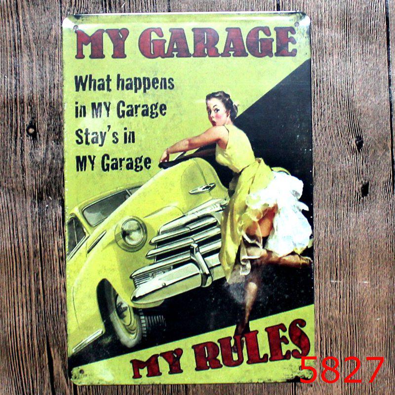 Retro Car Repair Shop Tin Sign for Bar or Living Room Decor
