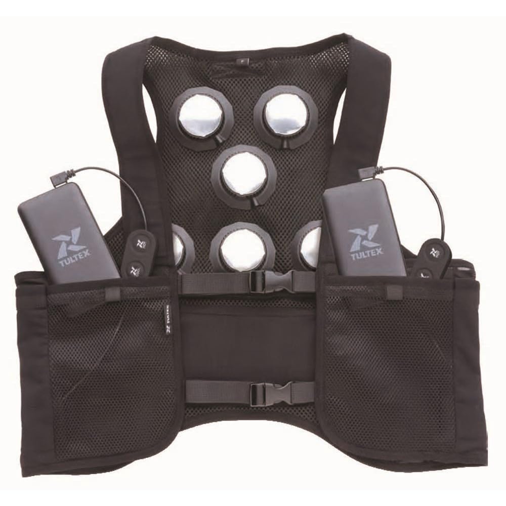 Aitos Kühl- und Heizweste, Peltier-Weste, 6er-Pack, Hitzschlagprävention, Kühlung, AZ-8155-010-F, Schwarz, Einheitsgröße