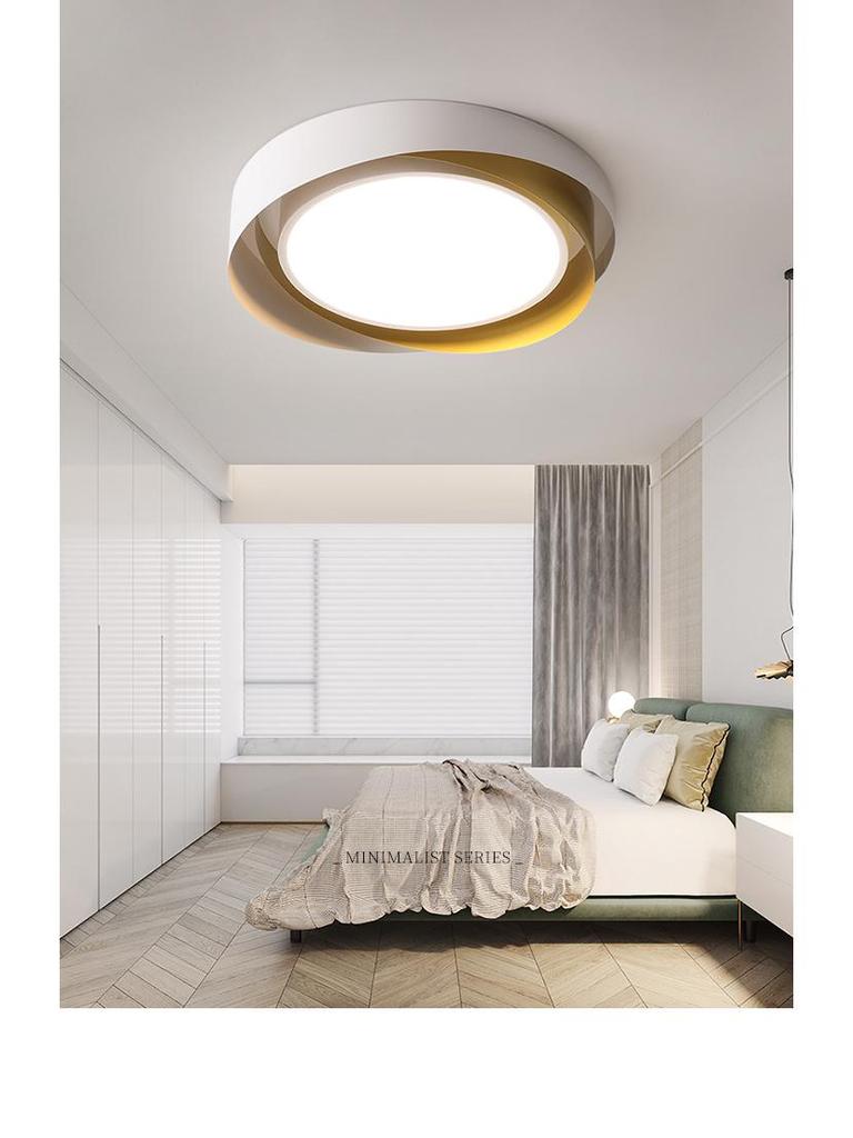 Modern Nordic LED Ceiling Light - Minimalist Round Design for Master Bedroom